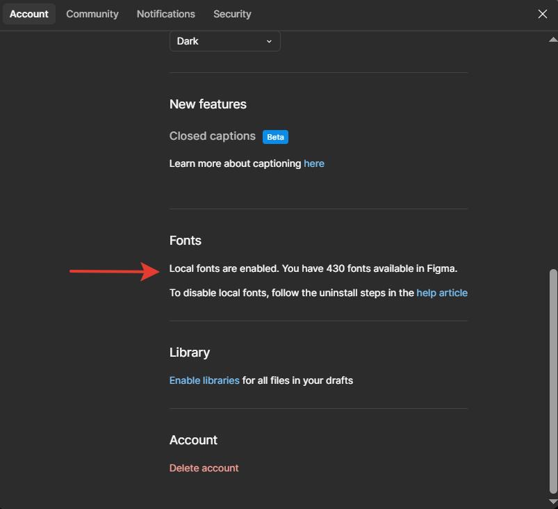 Локальные шрифты включены